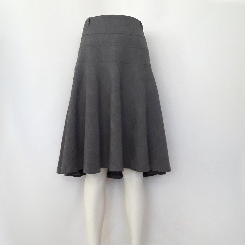 Apt 9 Gray Glen Check Fit and Flare Skirt